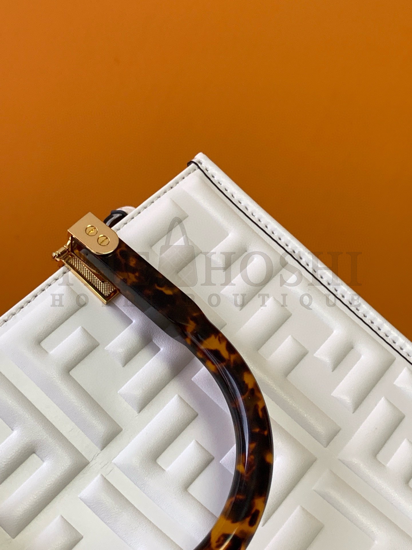 F**di Sunshine Small Tote Bag In White FF Calfskin Master Quality