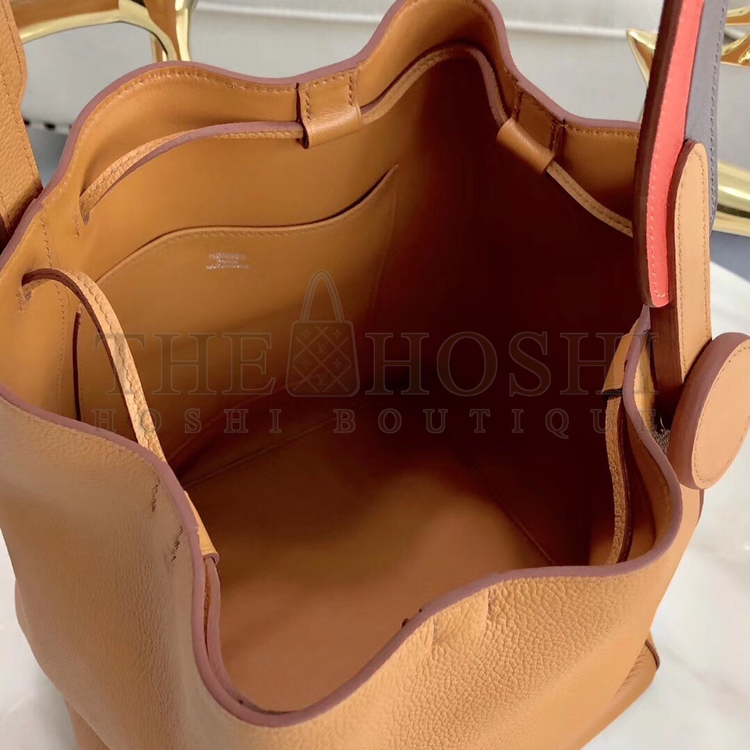H**me5 Licol 17cm Bag In Tan Evercolor Calfskin Master Quality
