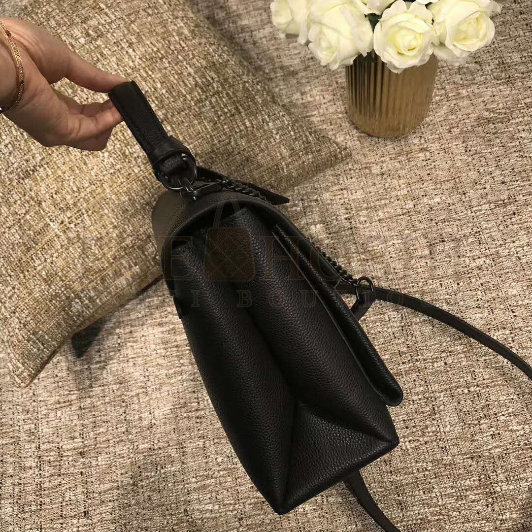 L0vis Vvtt0n LV Women Mylockme Bag Soft Grained Calfskin-Black Master Quality