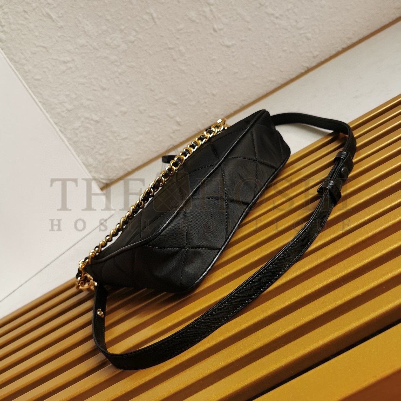 Pra*a Re-Edition 1995 Chaine Mini Bag in Black Re-Nylon Master Quality
