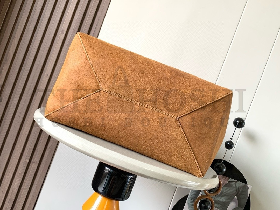 L0ew* XL Puzzle Fold Tote Bag in Brown Suede Calfskin Master Quality