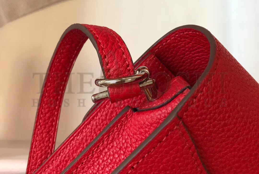 H**me5 Mini Sac Roulis 18cm Bag In Red Evercolor Calfskin Master Quality