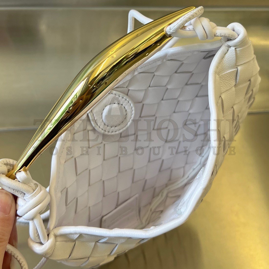 B0tt*ga Ven*ta Sardine Mini Bag In White Intrecciato Lambskin Master Quality