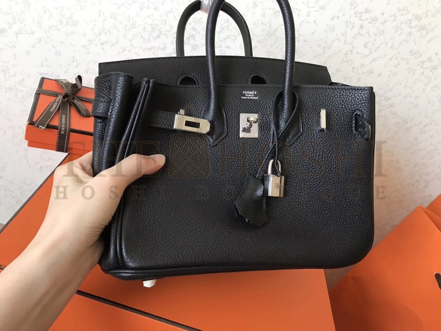 H**me5 Black Birkin 25cm Clemence Handmade Bag Master Quality