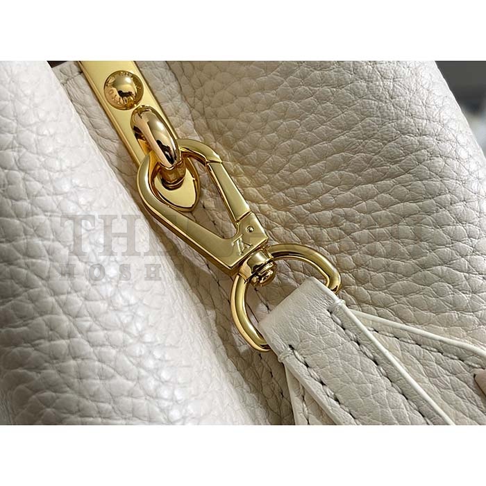 L0vis Vvtt0n LV Women Capucines BB Handbag Cream Beige Pearly Pink Taurillon Leather Master Quality