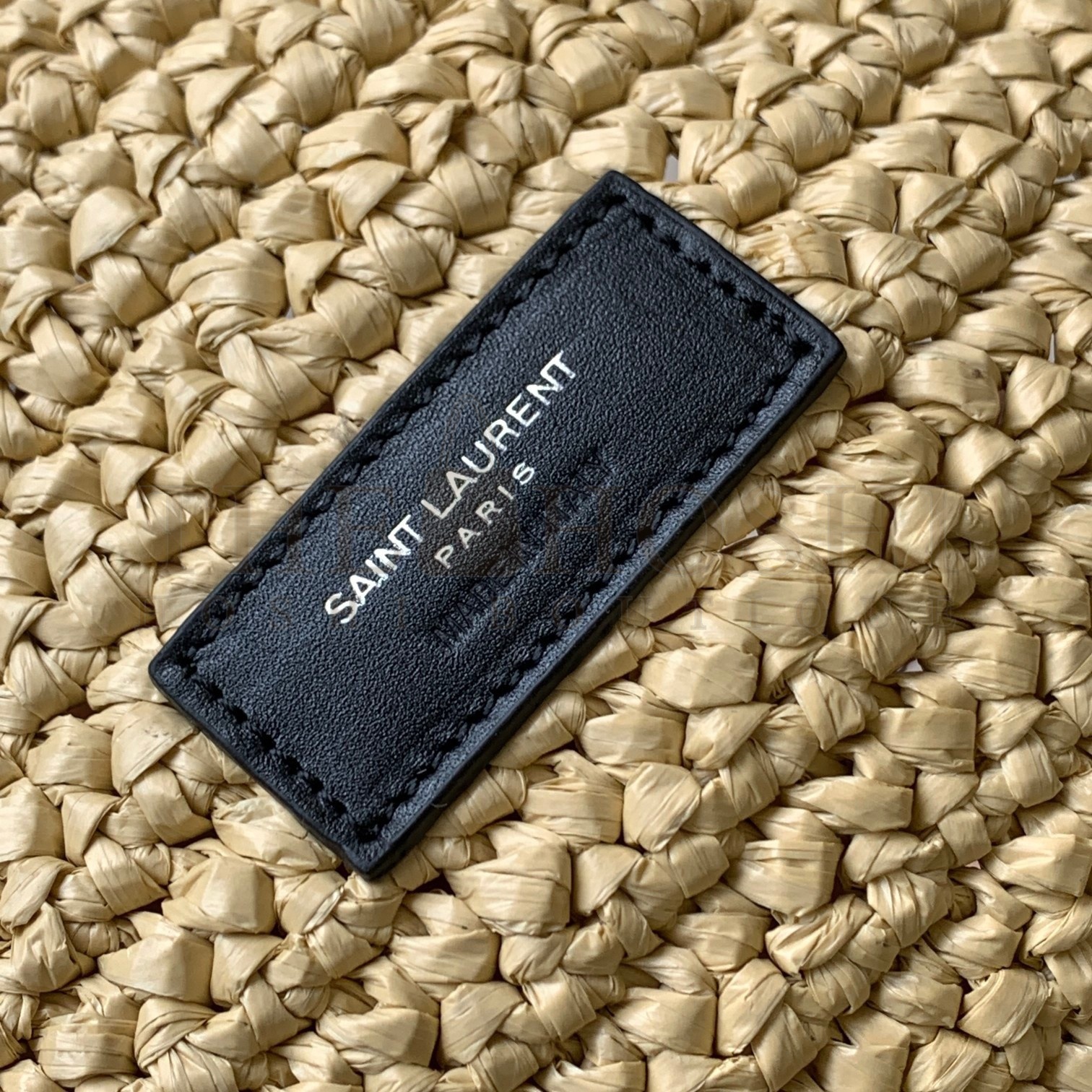 Sa1nt Lau*nt Rive Gauche Tote Bag in Beige Raffia and Leather Master Quality