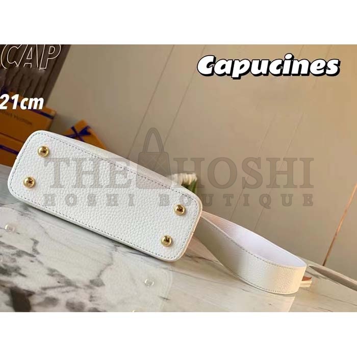 L0vis Vvtt0n LV Women Capucines Mini Handbag Galet Taurillon Leather Master Quality