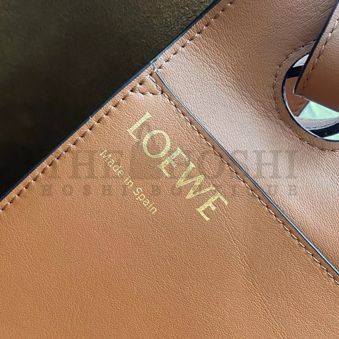 L0ew* Anagram Medium Tote Bag In Brown Calfskin Master Quality