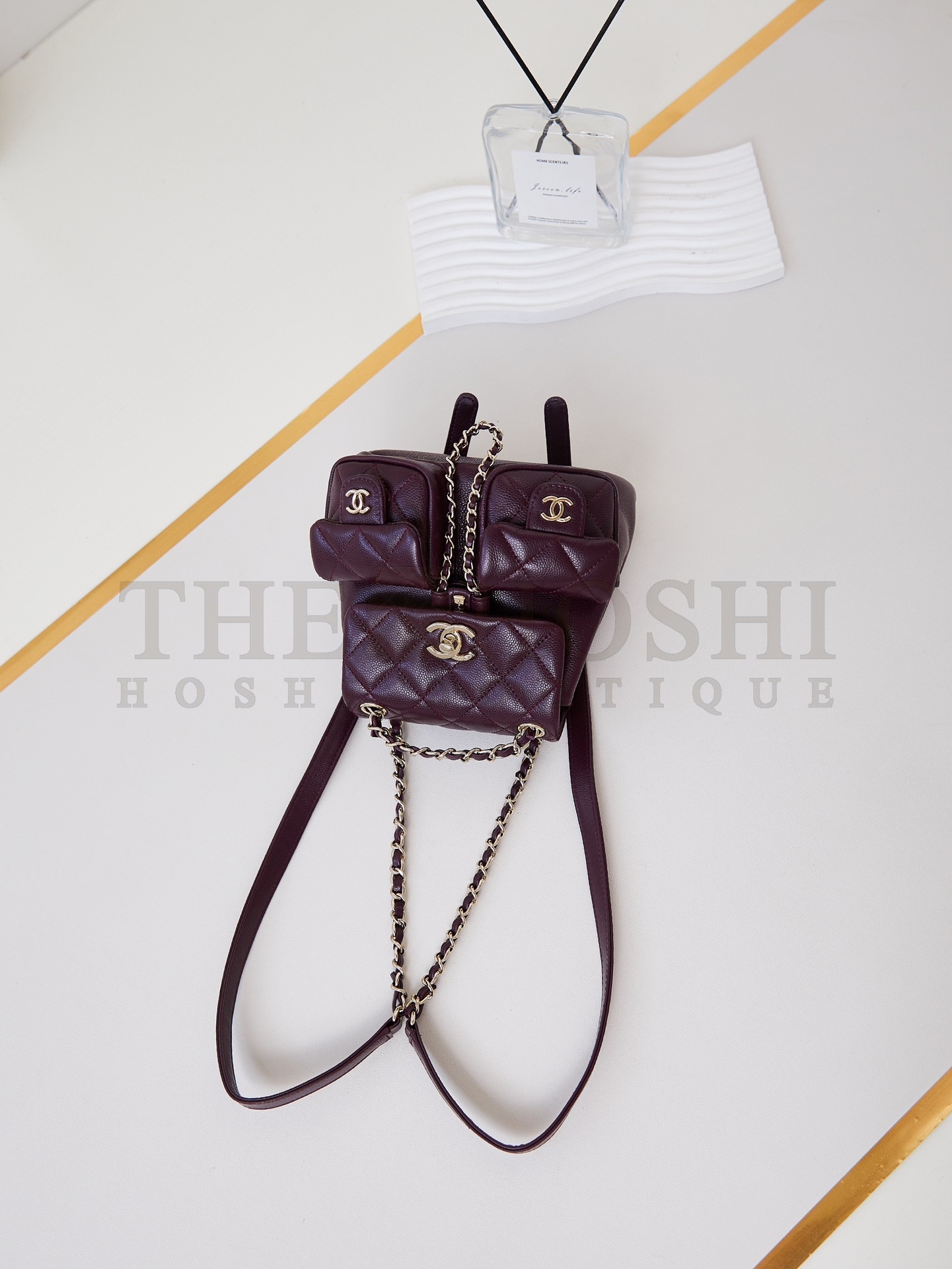 Calfskin Quilted Mini Duma Pockets Drawstring Backpack  Ch**el Master Quality