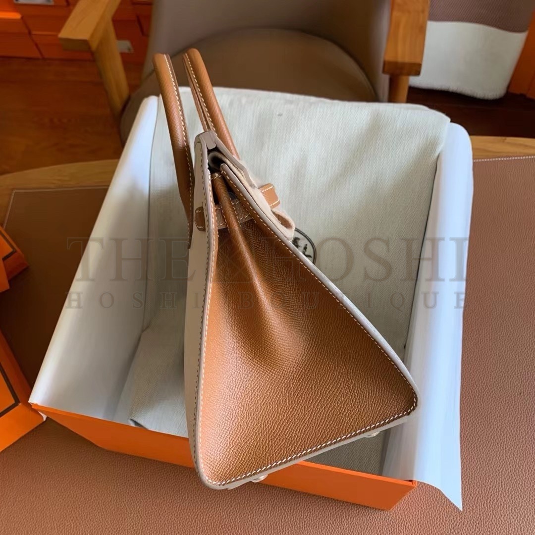 H**me5 HSS Birkin 25 Sellier Bag in Craie and Gold Epsom Calfskin Master Quality