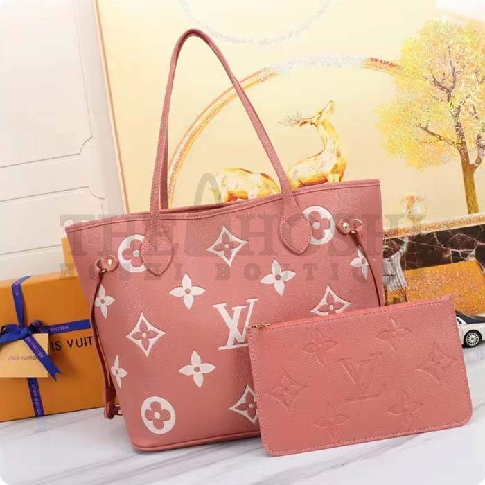 L0vis Vvtt0n LV Women Neverfull MM Tote Cream Monogram Coated Canvas Cowhide Leather Master Quality