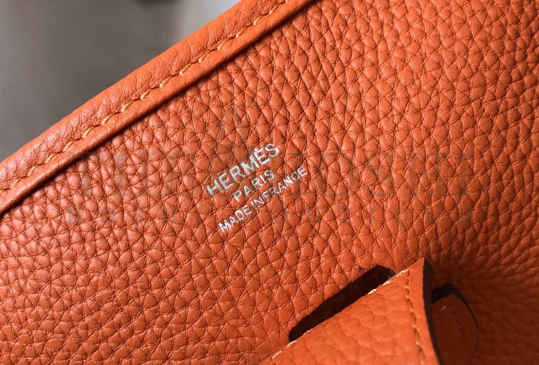 H**me5 Evelyne III 29 Bag In Orange Clemence Leather Master Quality