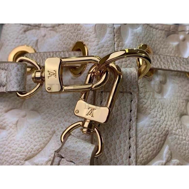 L0vis Vvtt0n LV Women Nano Noé Bucket Bag Beige Monogram Embossed S*pple Grained Cowhide Master Quality