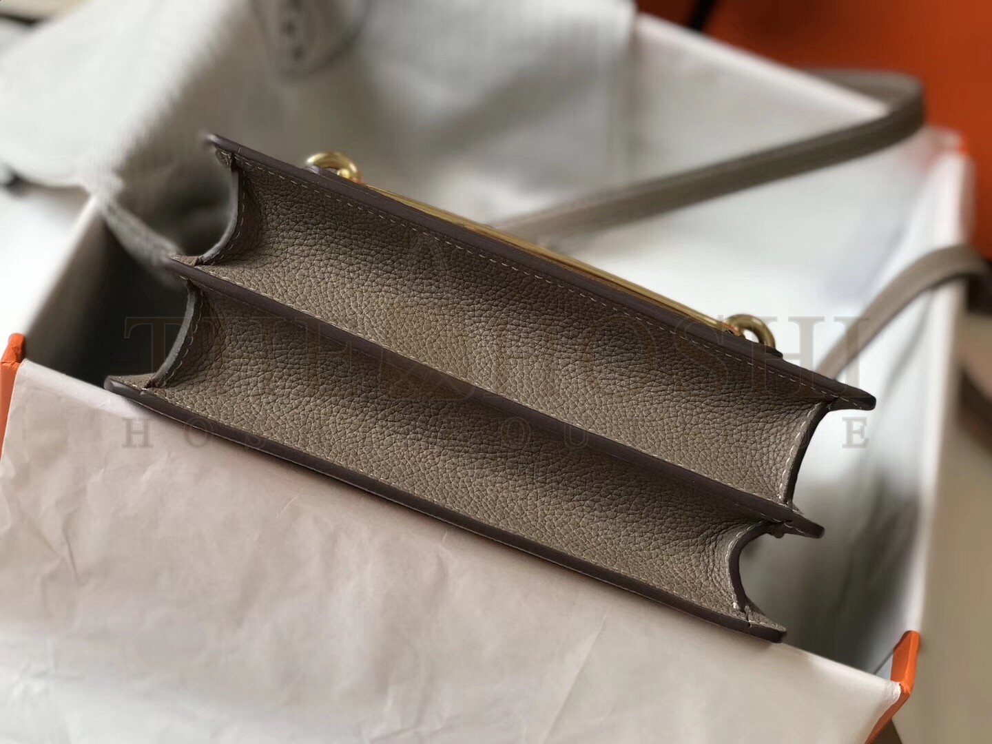 H**me5 Mini Sac Roulis 18cm Bag In Grey Evercolor Calfskin Master Quality