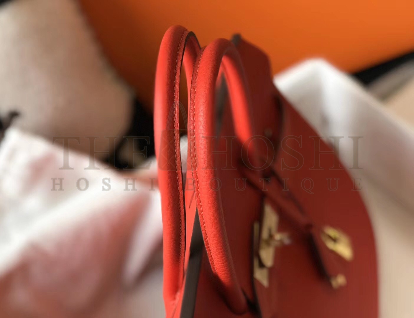 H**me5 Birkin 35 Bag in Red Clemence Leather with GHW Master Quality
