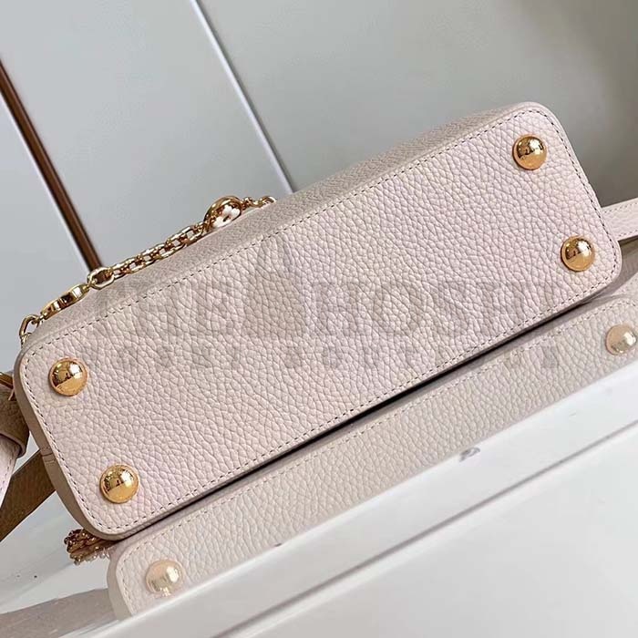 L0vis Vvtt0n LV Women Capucines BB Handbag Beige Pink Taurillon Leather Master Quality