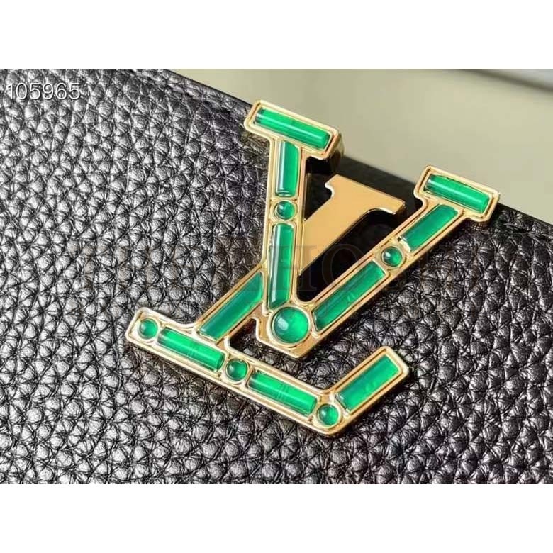 L0vis Vvtt0n LV Women Capucines BB Handbag Black Taurillon Cowhide Leather Master Quality