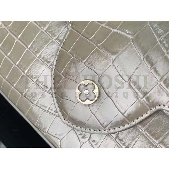 L0vis Vvtt0n LV Women Capucines MM Handbag Grey Crocodilien Brillant Savoir Faire Master Quality