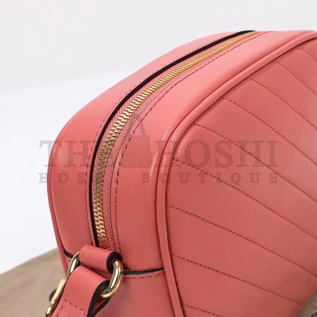 Gvc*1 Women GG Blondie Small Shoulder Bag Pink Leather Zipper Closure Master Quality