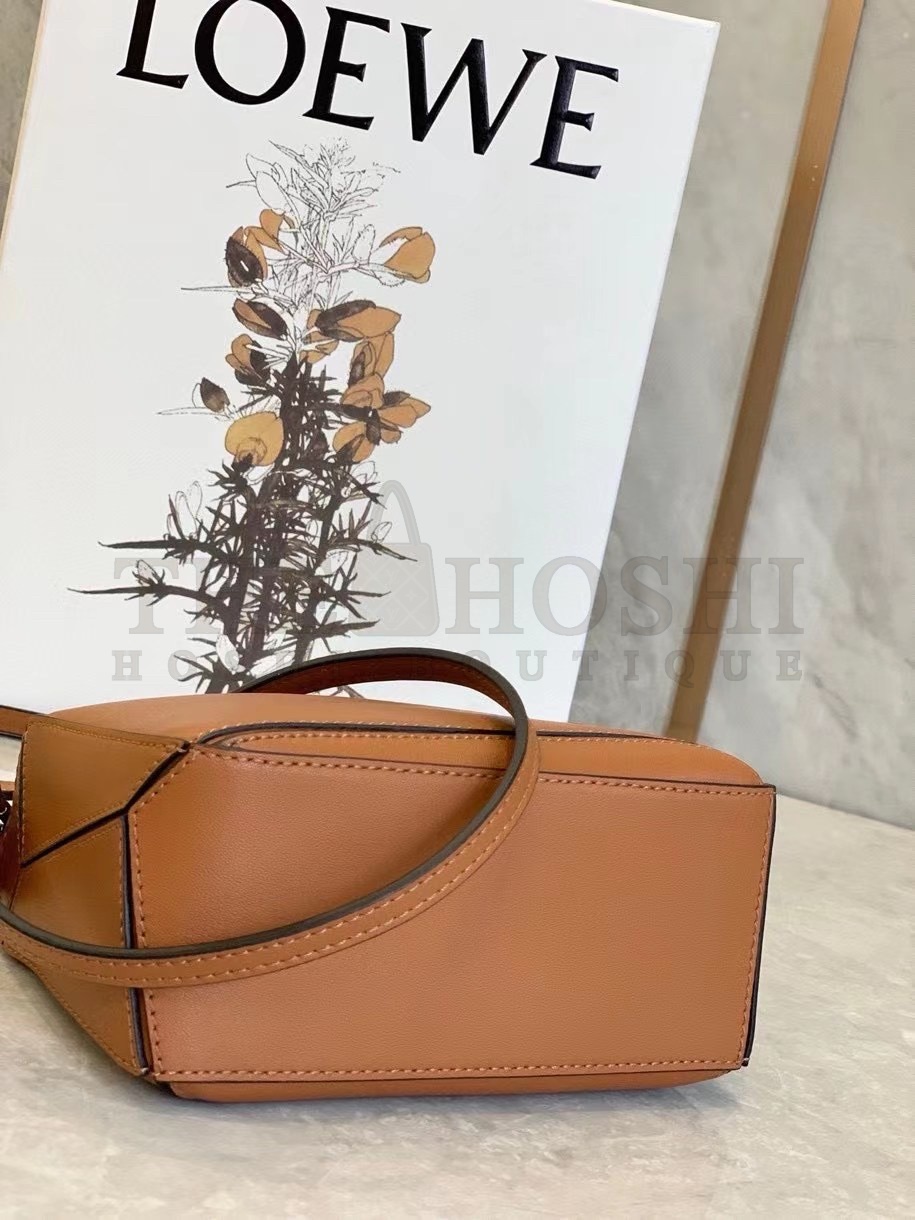 L0ew* Puzzle Mini Bag In Caramel Calfskin Master Quality