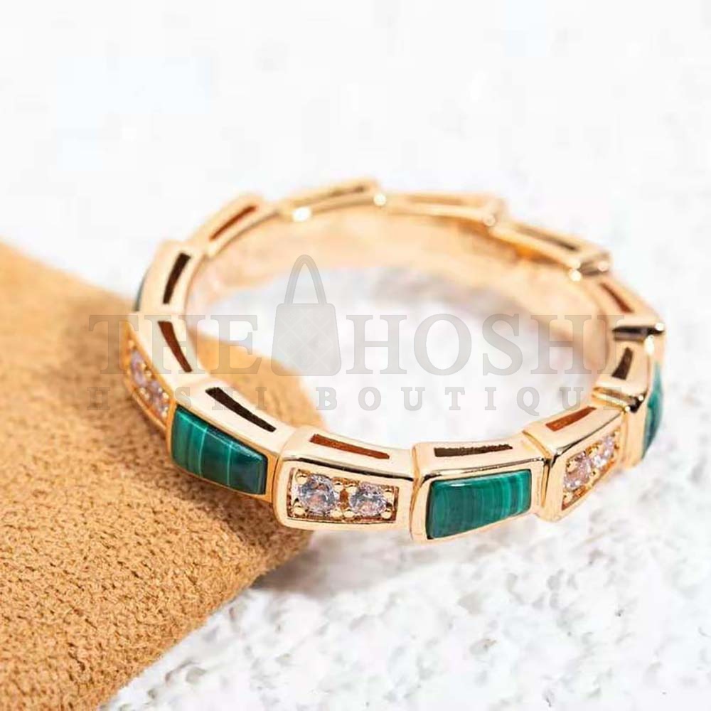 Bv1g*ai Women Use of Unconventional Materials Serpenti Viper Ring Master Quality