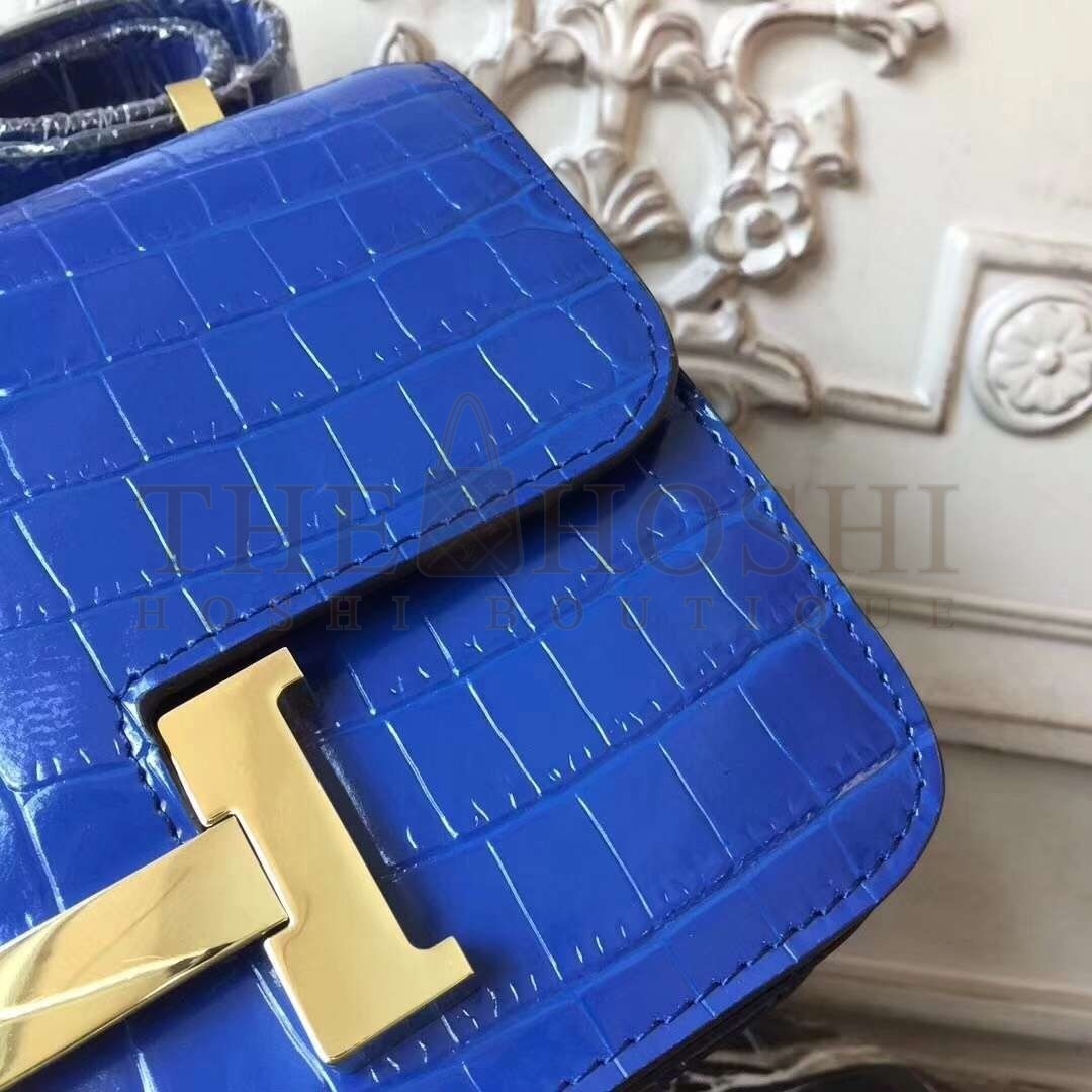 H**me5 Blue Constance MM 24cm Crocodile Bag Master Quality