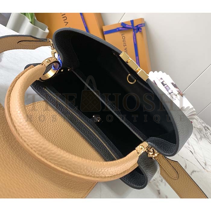L0vis Vvtt0n LV Women Capucines MM Handbag Black Beige Red Taurillon Leather Master Quality