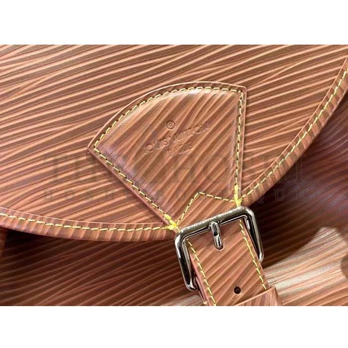 L0vis Vvtt0n LV Unisex Montsouris Backpack Cognac Calf Leather Drawstring Magnetic Closure Handle Master Quality