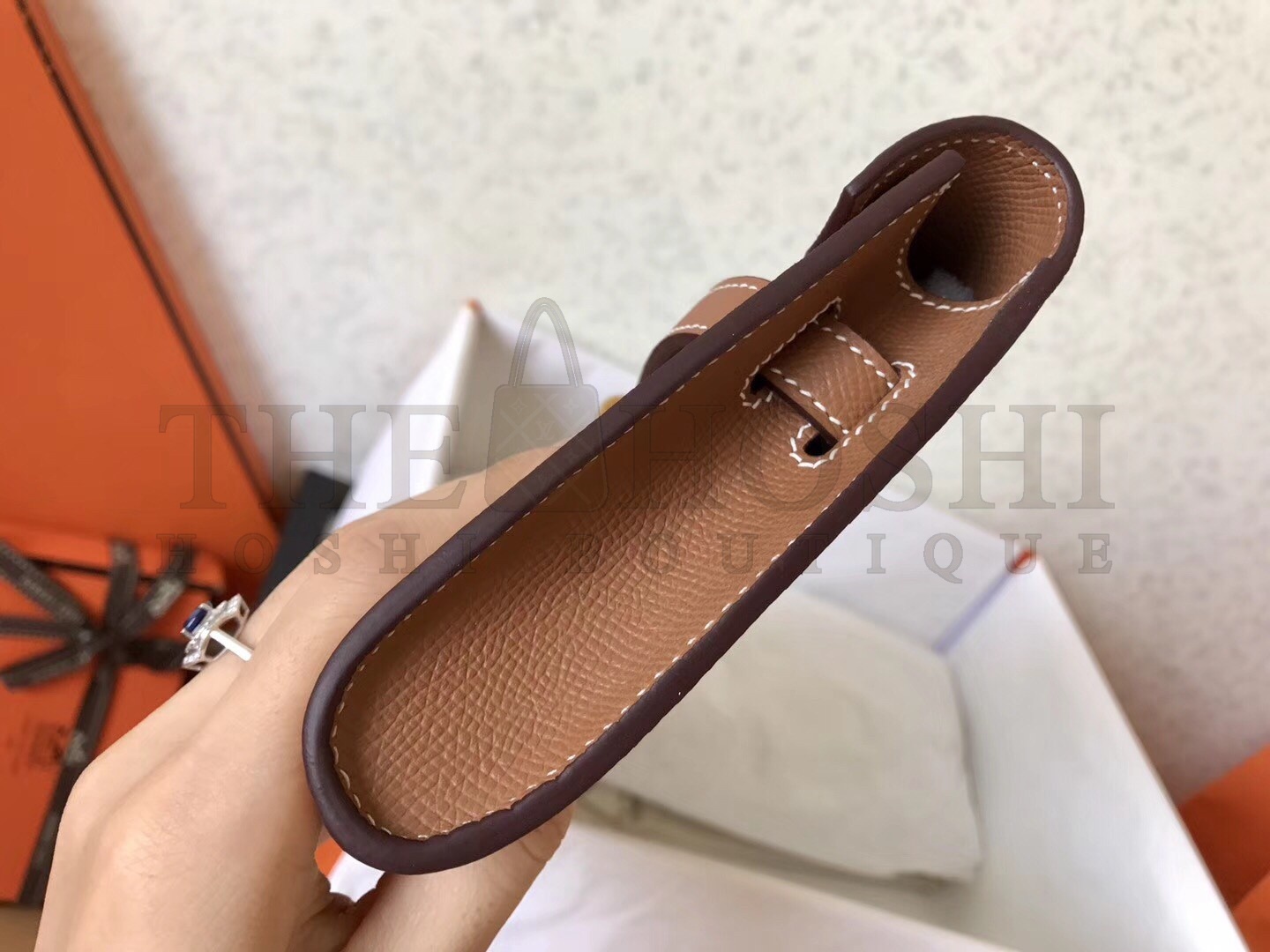 H**me5 Brown Epsom Kelly Cut Handmade Bag Master Quality