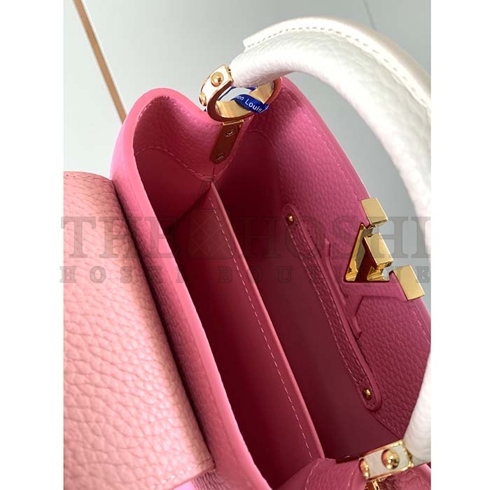 L0vis Vvtt0n LV Women Capucines Mini Handbag Rose Chamallow Pink Taurillon Leather Master Quality
