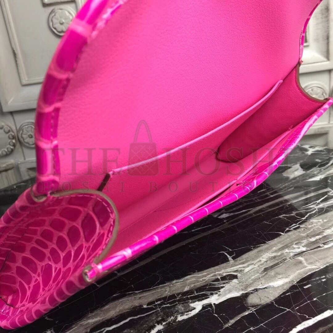 H**me5 Jige Elan 29 Clutch In Rose Red Crocodile Leather Master Quality