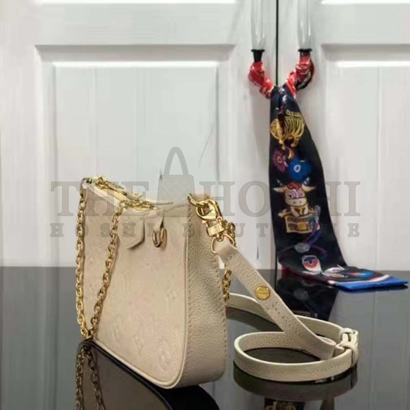 L0vis Vvtt0n LV Women Easy Pouch On Strap White Monogram S*pple Grained Cowhide Master Quality