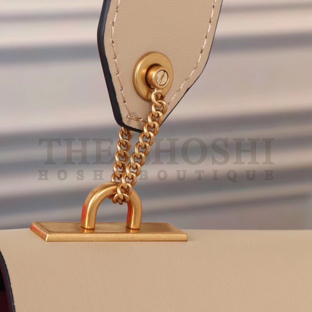 Va1e*ntin0 Garavani Beige/White Small VRing Shoulder Bag Master Quality