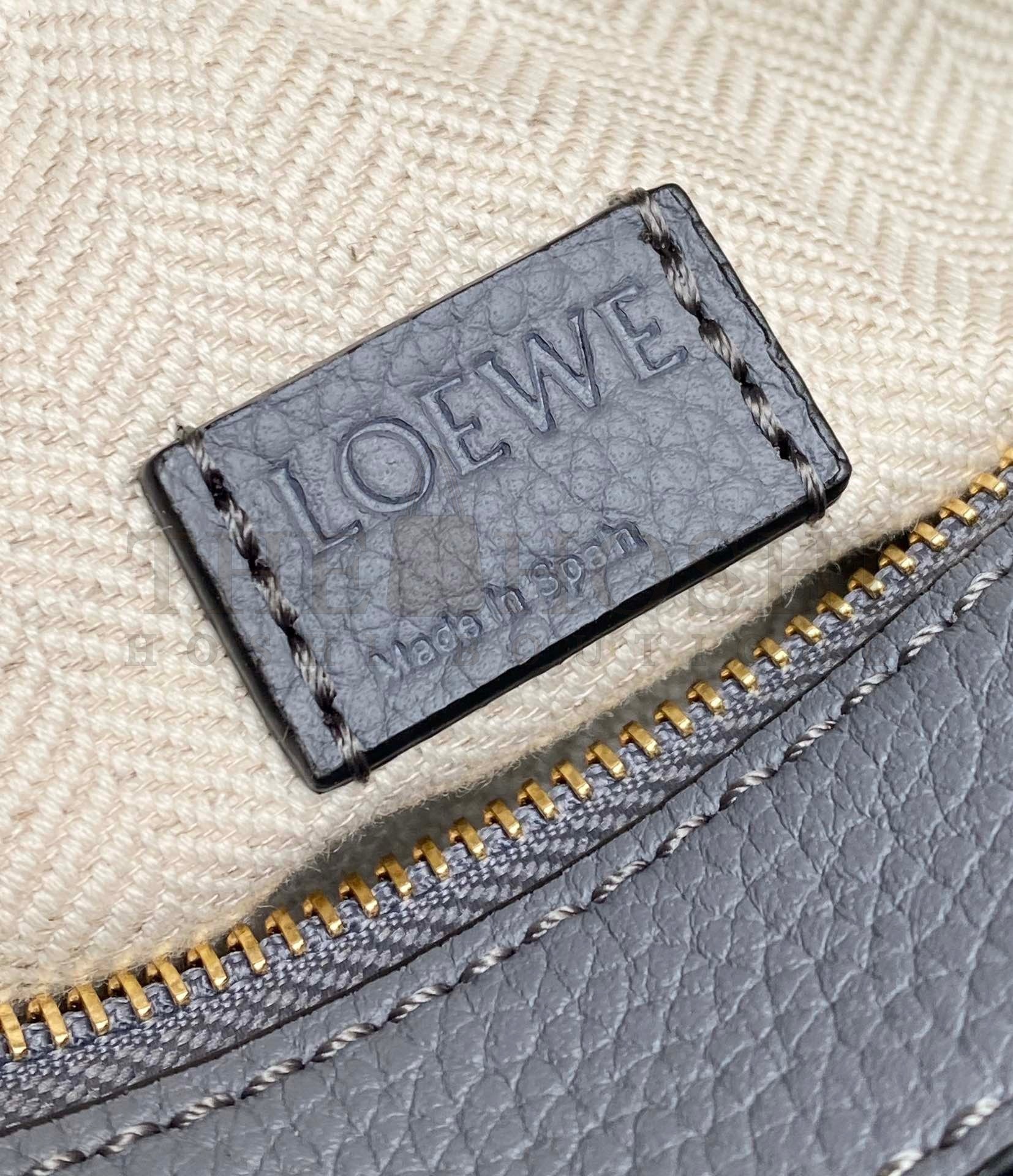 L0ew* Puzzle Mini Bag In Asphalt Grey Grained Calfskin Master Quality