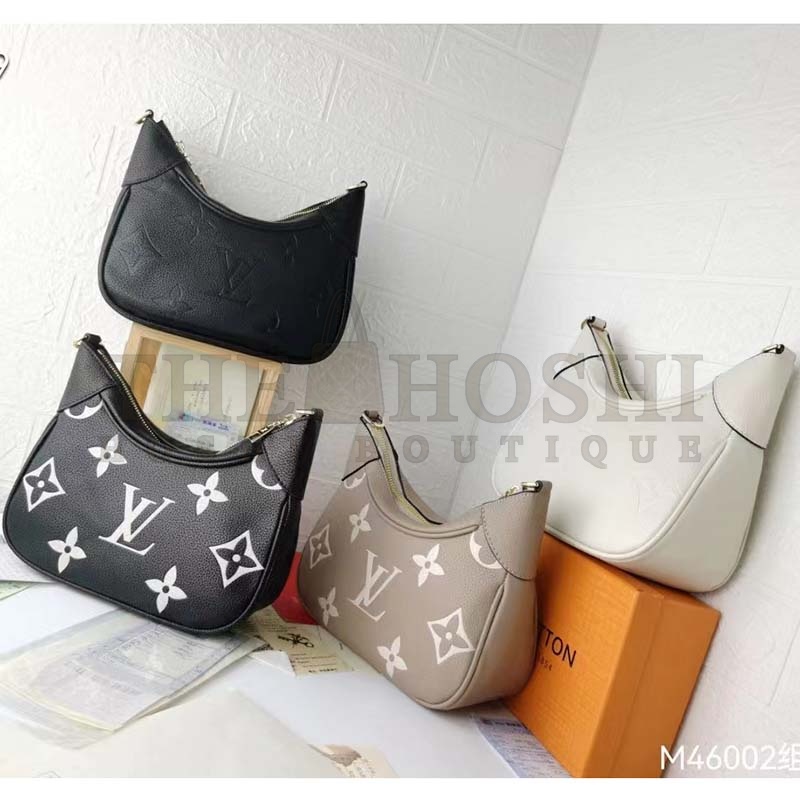 L0vis Vvtt0n LV Women Bagatelle Mini Hobo Handbag Monogram Empreinte Embossed Grained Cowhide Master Quality