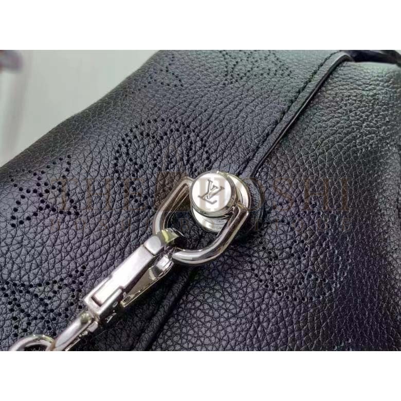 L0vis Vvtt0n LV Women Why Knot PM Handbag Black Perforated Mahina Calf Leather Master Quality