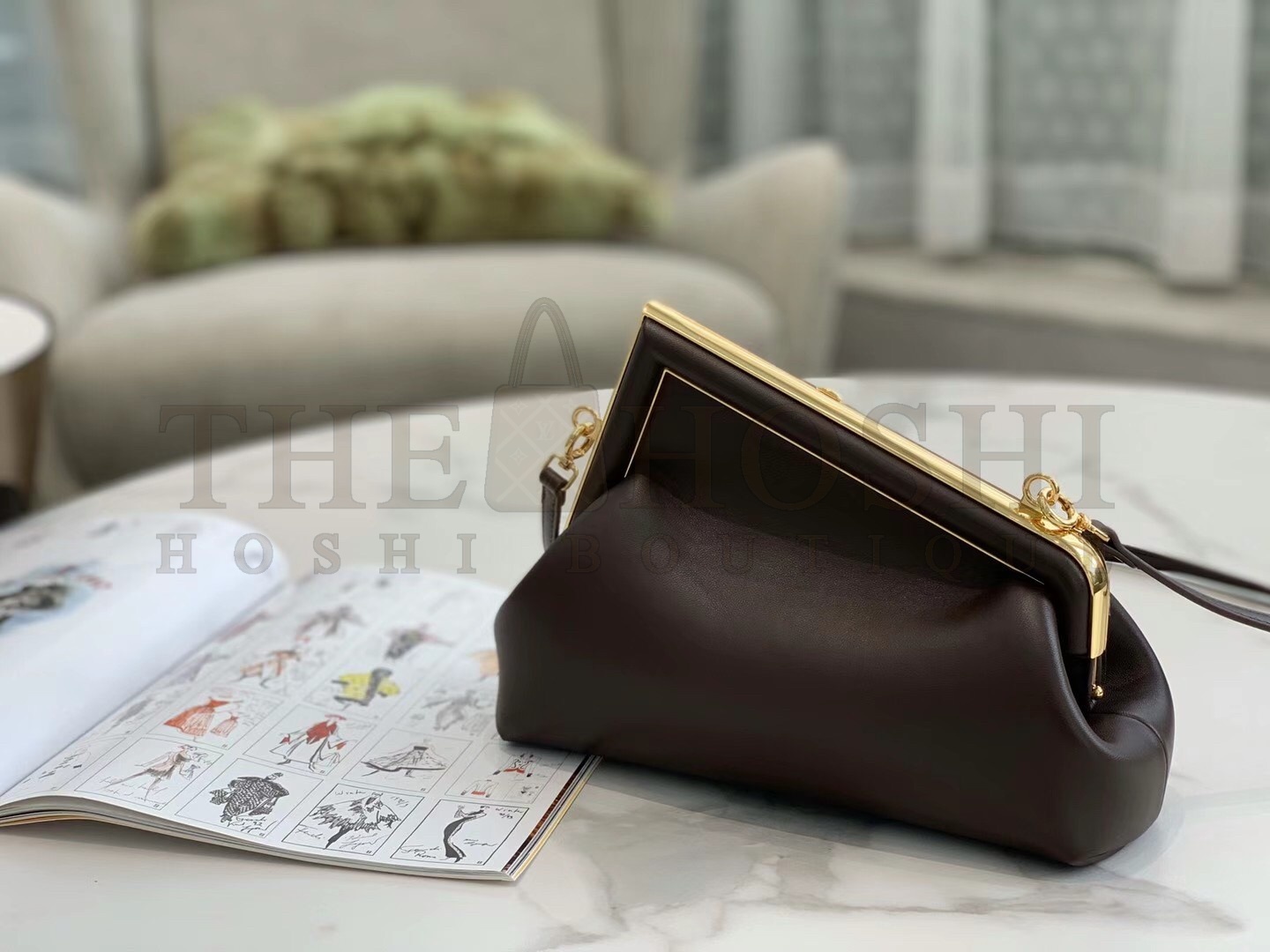 F**di First Small Bag In Dark Brown Nappa Leather Master Quality