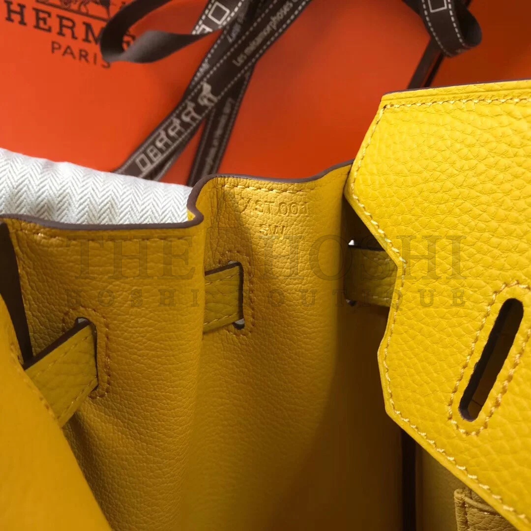 H**me5 Birkin 30 Bag in Yellow Clemence Leather with GHW Master Quality