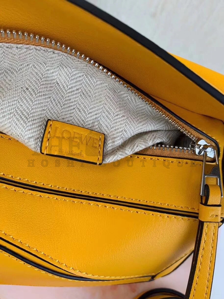 L0ew* Puzzle Mini Bag In Yellow Calfskin Master Quality