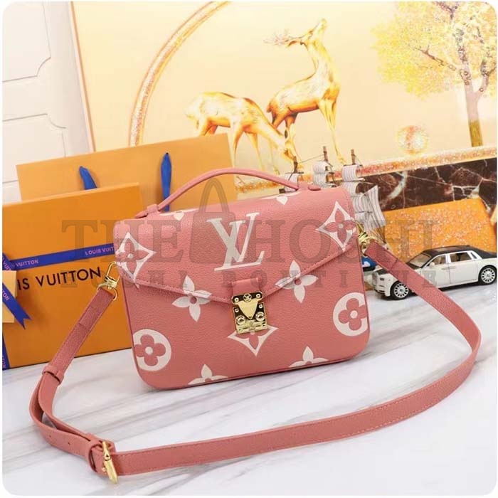 L0vis Vvtt0n LV Women Pochette Métis Handbag Trianon Pink Cream Embossed Grained Cowhide Master Quality