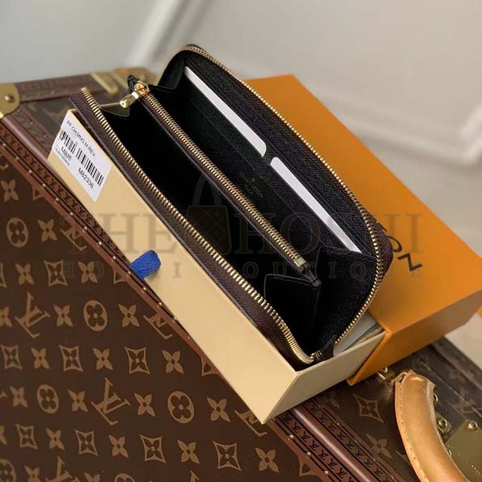 L0vis Vvtt0n LV Unisex Clémence Wallet Brown Monogram Reverse Coated Canvas Master Quality