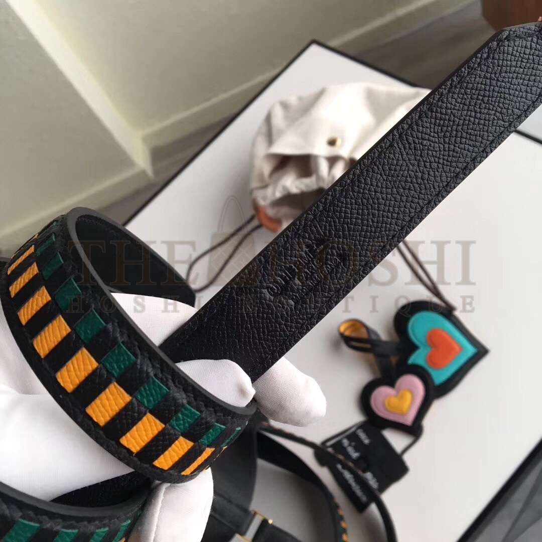 H**me5 Black Picotin Lock 22cm Braided Handle Bag Master Quality