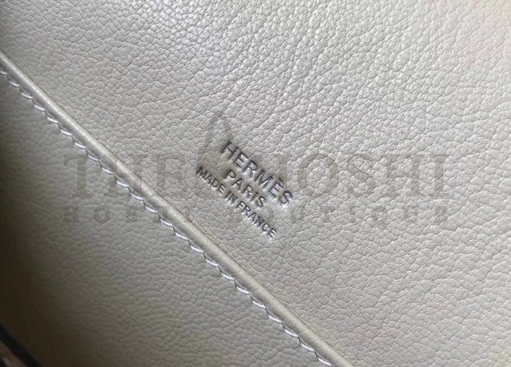 H**me5 Roulis Mini Bag In White Crocodile With Natural Lizard Master Quality