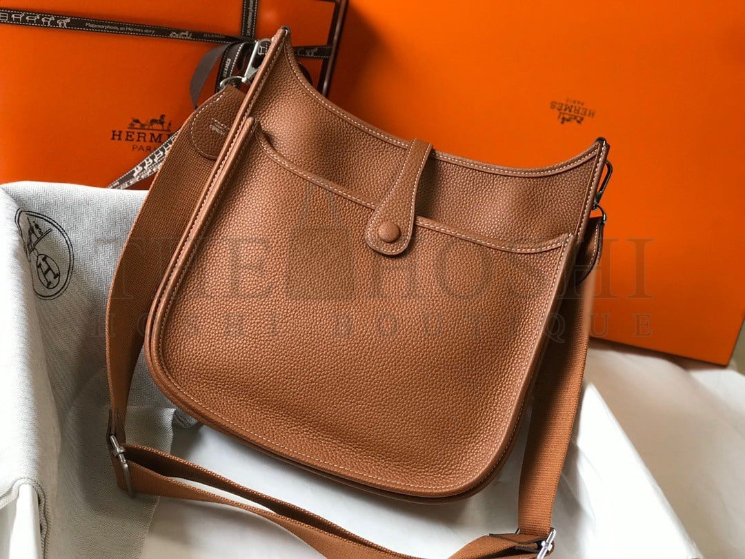 H**me5 Evelyne III 29 Bag In Gold Clemence Leather Master Quality