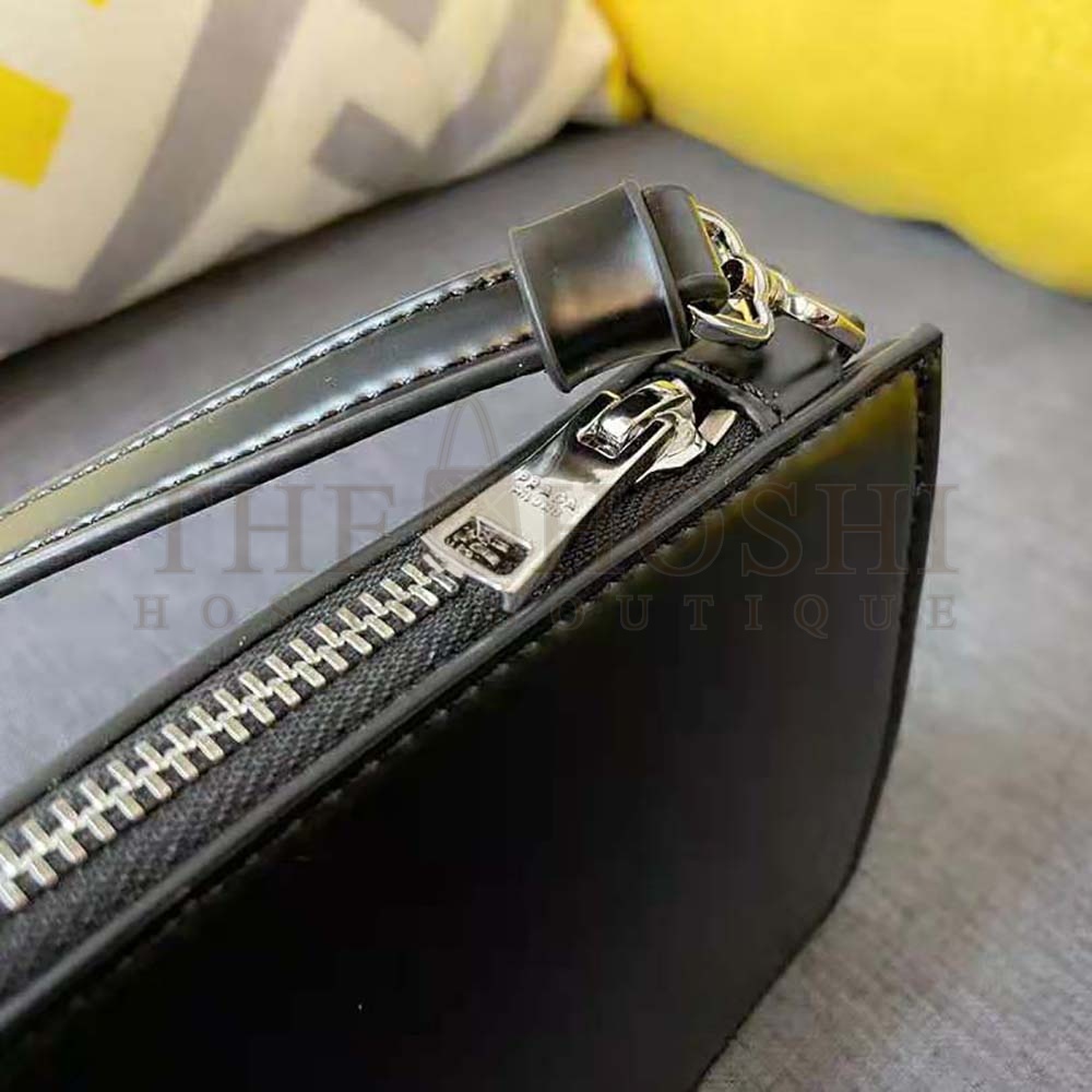 Pra*a Women Brushed Leather Mini-Bag-Black Master Quality