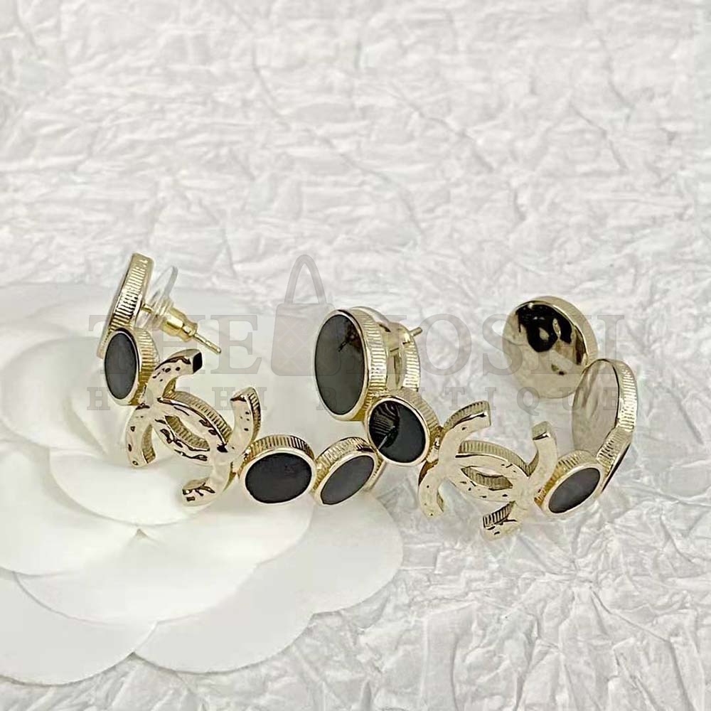 Ch**el Women Hoop Earrings in Metal Master Quality