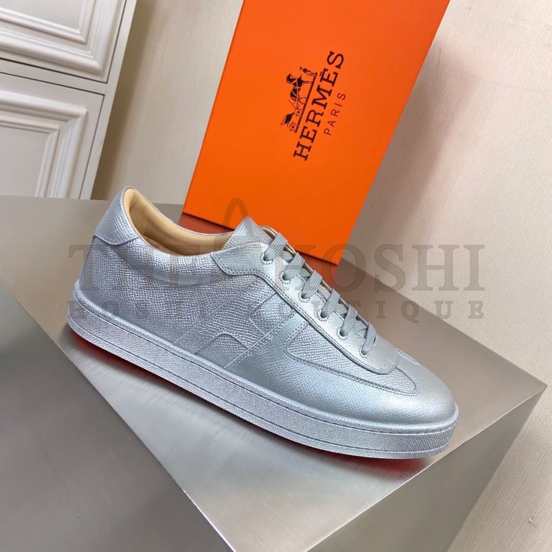 H**me5 Boomerang Sneakers In Silver Epsom Leather Master Quality
