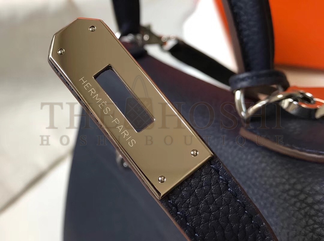 H**me5 Navy Blue Clemence Kelly 28cm Bag Master Quality