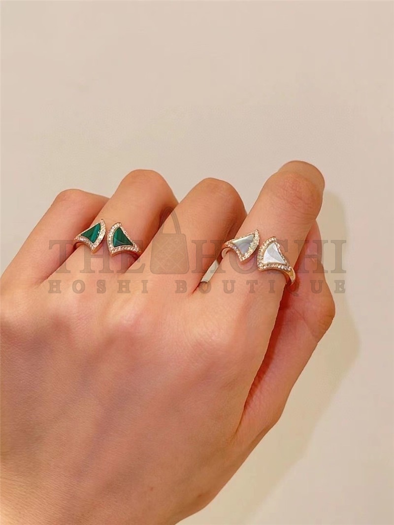 Bulgari DIVAS’DREAM RING, Green & White Master Quality