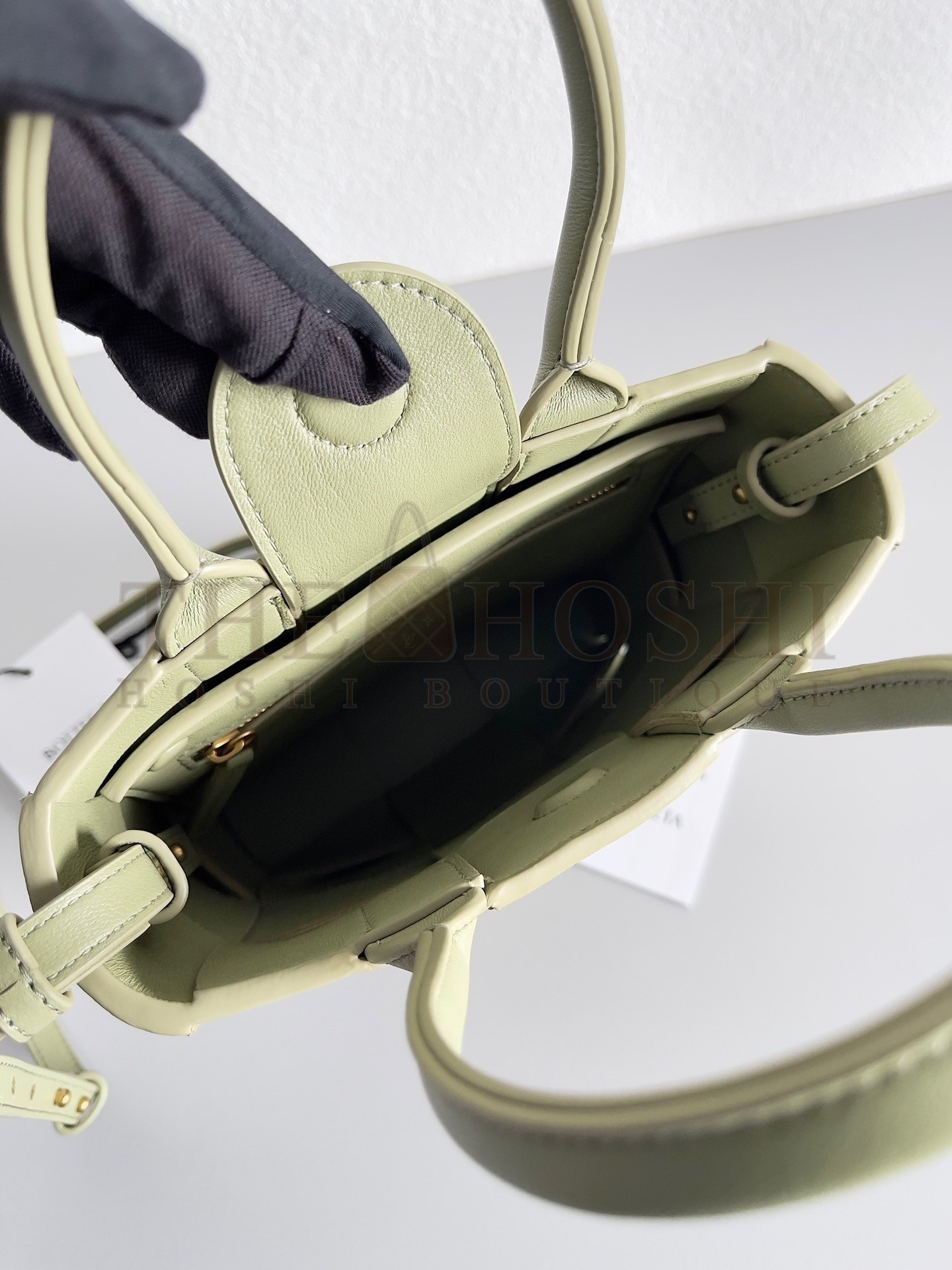 B0tt*ga Ven*ta Mini Cassette Tote Bag In Travertine Lambskin Master Quality